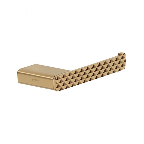 Toilet roll holder without cover with diamond pattern Brushed gold (right-handed) (919909-07-R-91) - Image 2