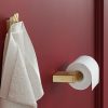 Toilet roll holder without cover with diamond pattern Brushed gold (right-handed) (919909-07-R-91) - Image 4
