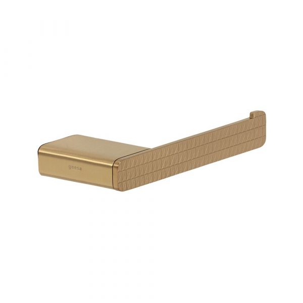 Toilet roll holder without cover with triangle pattern Brushed gold (right-handed) (919909-07-R-92) - Image 2
