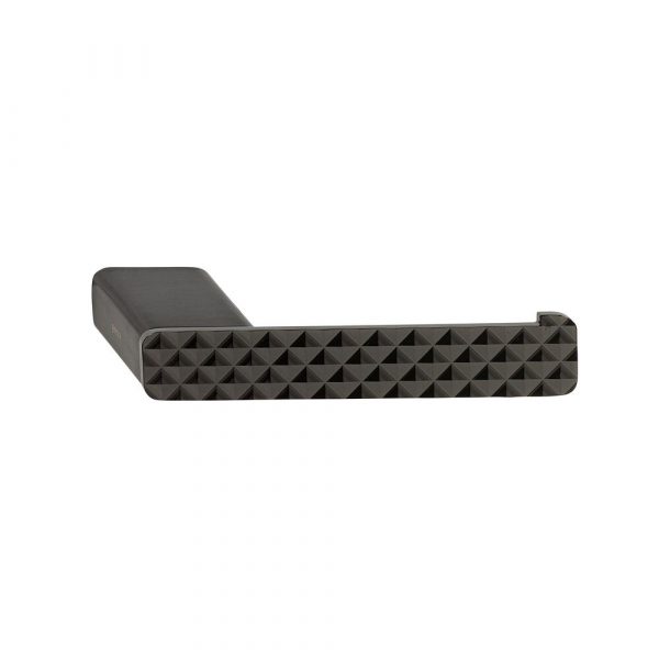 Toilet roll holder without cover with diamond pattern Brushed metal black (right-handed) (919909-09-R-91) - Image 3