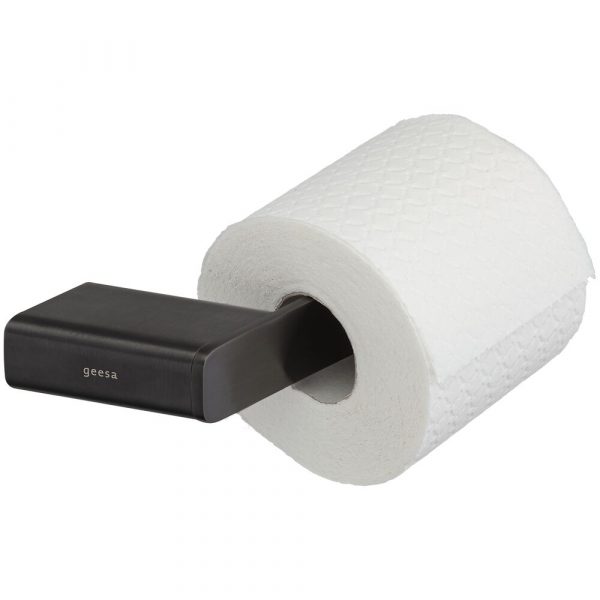 Toilet roll holder without cover Brushed metal black (right-handed) (919909-09-R)