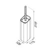 Toilet brush and holder Chrome (black lid and brush) (919911-02-06) - Image 5
