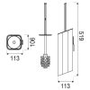 Toilet brush and holder Chrome (black lid and brush) (919911-02-06) - Image 6