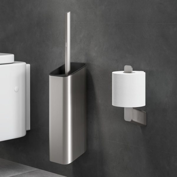 Toilet brush and holder Brushed stainless steel (black lid and brush) (919911-05-06) - Image 4