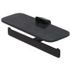 Toilet roll holder double Black with shelf in matt black marble effect (919948-06-M6) - Image 2