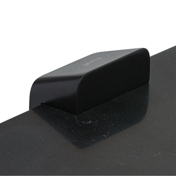 Toilet roll holder double Black with shelf in matt black marble effect (919948-06-M6) - Image 4
