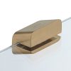 Toilet roll holder double Brushed gold with shelf in transparent glass (919948-07) - Image 4