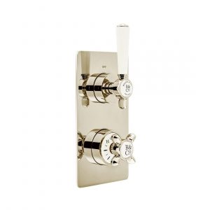 Axbridge 2 Outlet, 2 Handle Concealed Thermostatic Valve in Bright Nickel (BC-AXB-148/2-BN)