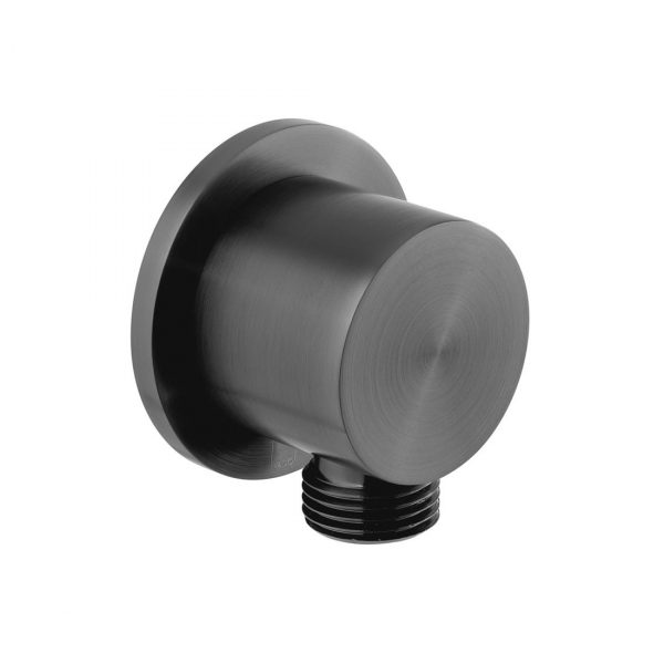 Brushed Black Round Wall Outlet (IND-OUTLET/RO-BLK)