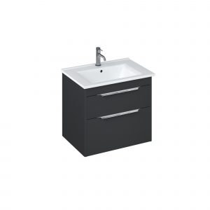 Shoreditch 65cm double drawer Matt Grey (S65DDG)