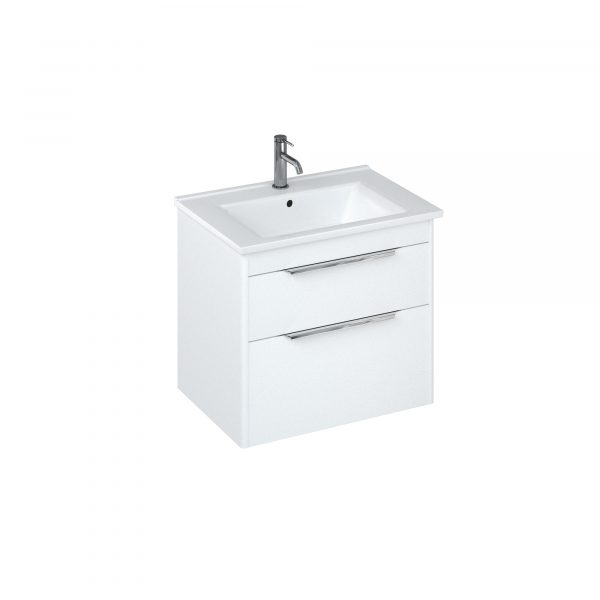 Shoreditch 65cm double drawer Matt White (S65DDW)