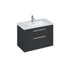 Shoreditch 85cm double drawer Matt Grey (S85DDG)
