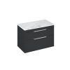 Shoreditch 85cm double drawer Matt Grey (S85DDG) - Image 2