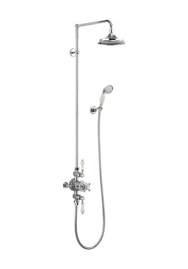Avon 2 outlet exposed shower valve set with 6" head & flex. Kit (BAF3S+V16)