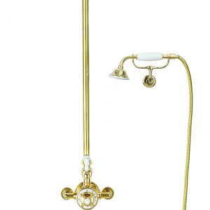 Belgravia Thermo Shower Valve with 8" Fixed Head Unlacquered Brass (BEL_CRADLEQ)