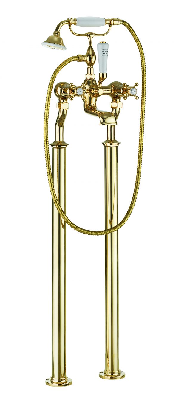 Belgravia Floor Standing Legs Unlacquered Brass (BL002FQ) - Image 3