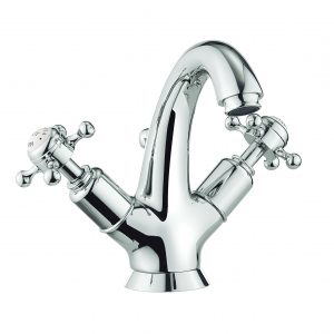 Belgravia Crosshead High Neck Mono Basin with Waste Deck Mounted Chrome (BL112DPC)
