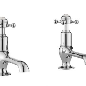Belgravia Crosshead Long Nose Basin Tap No Waste Deck Mounted Chrome (BL140DNC)