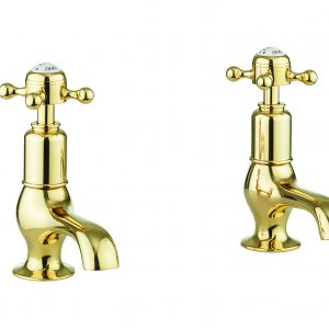 Belgravia Crosshead Cloakroom Basin Tap No Waste Deck Mounted Unlacquered Brass (BL150DNQ)
