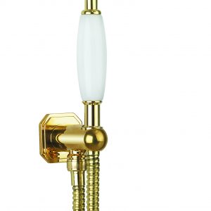 Traditional Handset, Wall Outlet & Hose Unlacquered Brass (BL964Q)