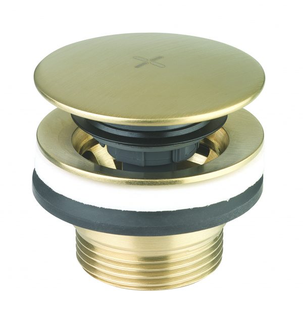 Universal Basin Click Clack Waste Brushed Brass (BSW0290F) - Image 2