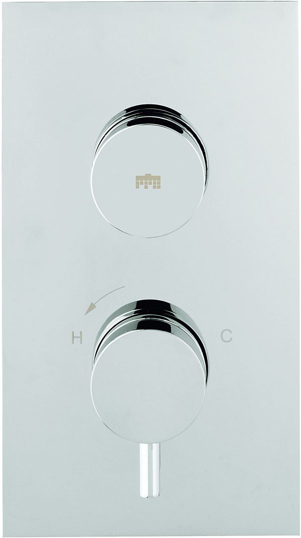 Dial Kai Lever Single Outlet Thermostatic Shower Valve Chrome (DIAL-KAI-1)