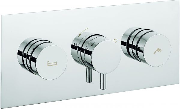 Dial Kai Lever Thermostatic Bath Valve with 2 Way Diverter Chrome (DIAL-KAI-5) - Image 2