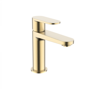 Drift Basin Monobloc With Clicker Waste Brushed Brass (DR110DNF)