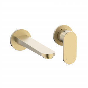 Drift 2H Basin Set Wall Mounted Brushed Brass (DR120WNF)