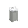Burlington Edwardian basin unit with door (for B4 basin) - dark olive (FC12O)