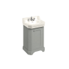 Burlington Edwardian basin unit with door (for B4 basin) - dark olive (FC12O) - Image 2