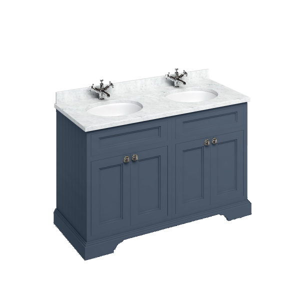 Freestanding 130 Vanity Unit with doors - Blue (FC9B) - Image 2