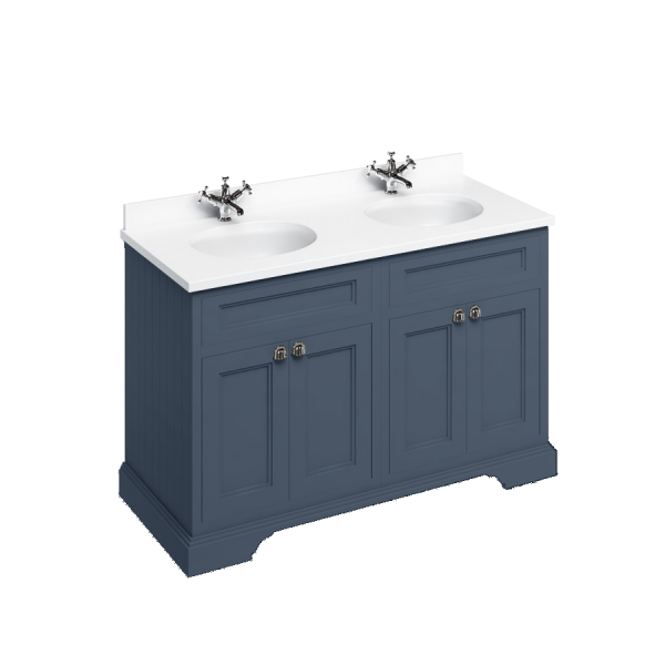 Freestanding 130 Vanity Unit with doors - Blue (FC9B) - Image 3