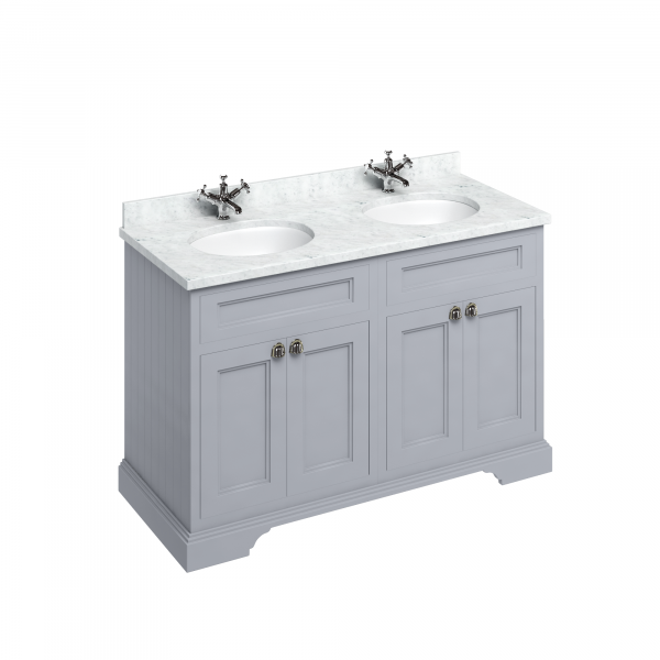 Freestanding 130 Vanity Unit with doors - Grey (FC9G) - Image 2