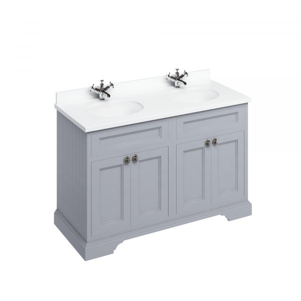 Freestanding 130 Vanity Unit with doors - Grey (FC9G) - Image 3