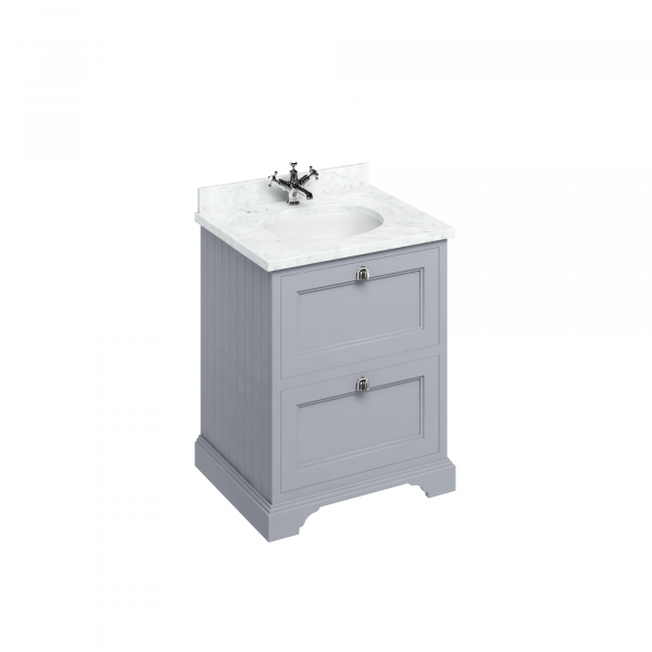 Freestanding 65 Vanity Unit with 2 drawers - Grey (FF9G)