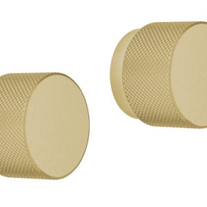 Knurled Handle x2 Brushed Brass (FHKNURLBF)