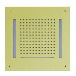 Tranquil Recessed Shower Head with Waterfall & Chromotherapy 500mm Brushed Brass (FHX760F)