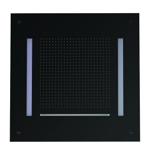 Tranquil Recessed Shower Head with Waterfall & Chromotherapy 500mm Matt Black (FHX760M)