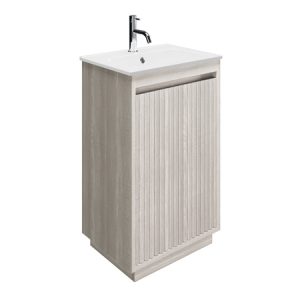 Flute 1 Door Floor Standing Unit Navarra Oak (FL4950FNO-FS)