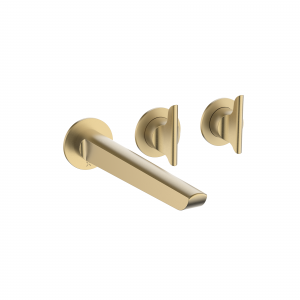 Module Foile 2 Handle With Bath Spout Brushed Brass (FOMOD1601LBPF)