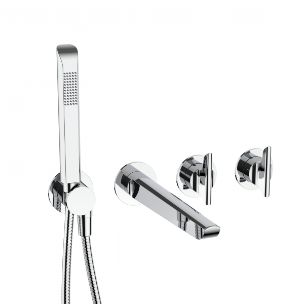 Module Foile 2 Handle With Bath Spout & Handshower Chrome (FOMOD440TRIMC)