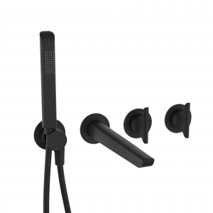 Module Foile 2 Handle With Bath Spout & Handshower Matt Black (FOMOD440TRIMM)