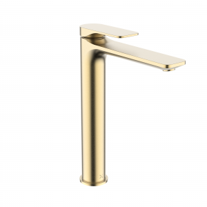 Fuse Tall Basin Monobloc With Clicker Waste Brushed Brass (FS112DNF)