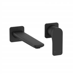 Fuse 2H Basin Set Wall Mounted Matt Black (FS120WNM)