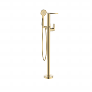 Fuse Bath Shower Mixer Floor Standing Brushed Brass (FS416FF)