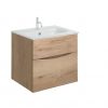 Glide II 2 Drawer Basin Unit 500 Windsor Oak (GL5000DWO+) - Image 6
