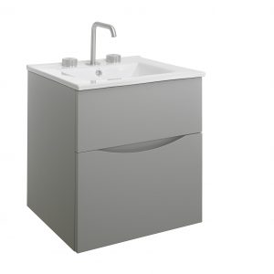 Glide II 2 Drawer Basin Unit 500 Storm Grey (GL5000DSG+)