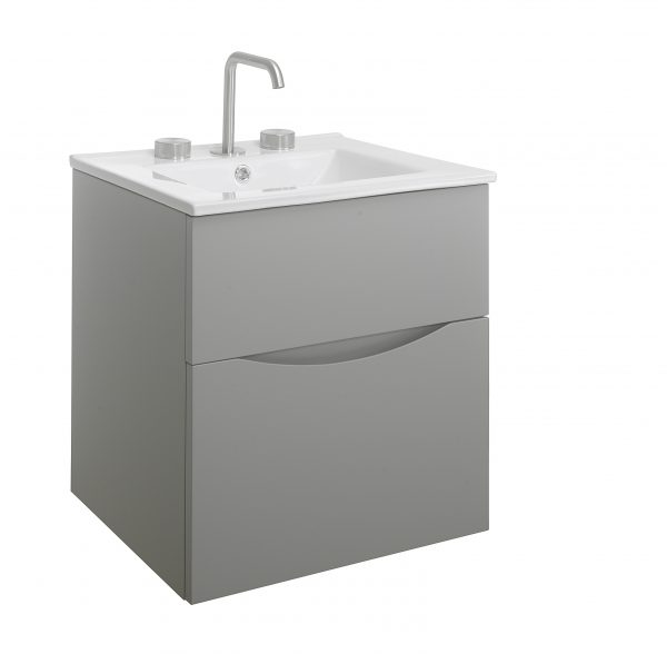Glide II 2 Drawer Basin Unit 500 Storm Grey (GL5000DSG+)