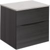 Glide II 2 Drawer Basin Unit 500 Steelwood (GL5000DST+) - Image 3